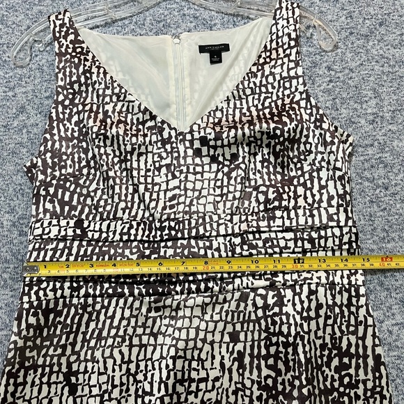 Ann Taylor Brown and Cream Midi Dress - Picture 5 of 12